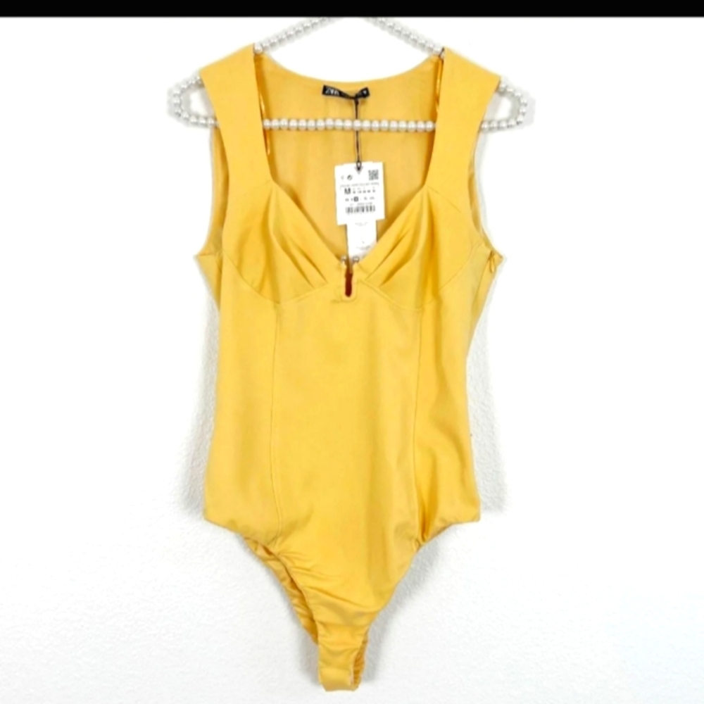 ZARA TROPICAL bustier BODYSUIT